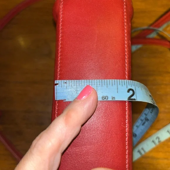 Vintage Red Coach Turn Lock Made In Costa Rica with Strap 9154